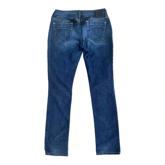 Robin's Jean Marilyn Black Crystal Studded Denim Jeans Embellished Biker Metal - Picture 7 of 13